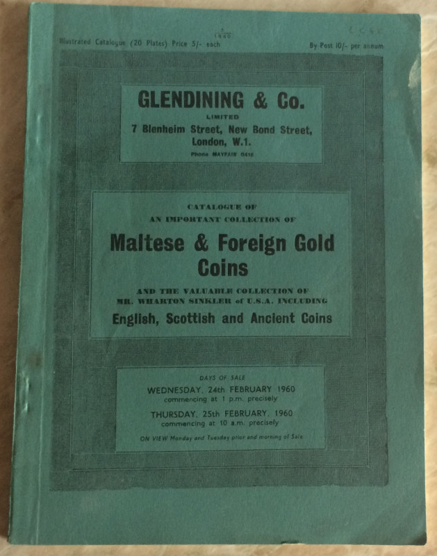 Glendening & Co. Catalogue of an Important Collection of Maltese & Foreign Gold ...