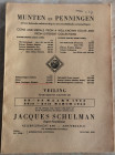 Schulman J. Auction 23-24 March 1953. Coins and Medals from a well known estate and from different collections. Brossura editoriale, 56pp, 1299 lotti,...
