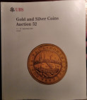 UBS Basel – Auktion 52. 11-13 september 2001. Griechische und romische munzen. Gold und silbermunzen – Medaillen. Pp. 546, nn. 4000 all with b/w. ill....