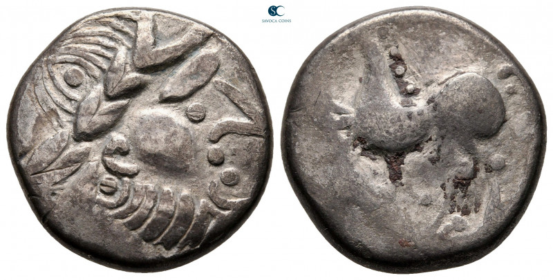 Eastern Europe. Imitation of Philip II of Macedon 300-200 BC. "Kugelwange" type....