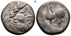 Eastern Europe. Imitation of Philip II of Macedon 300-200 BC. "Kugelwange" type. Tetradrachm AR