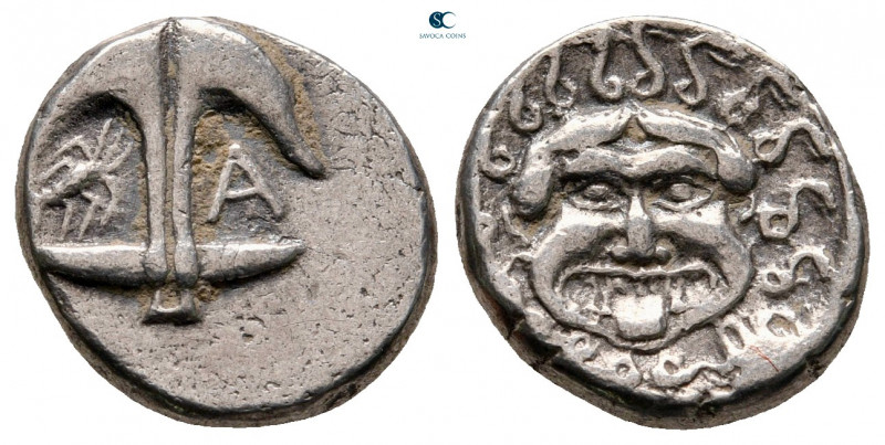 Thrace. Apollonia Pontica circa 480-450 BC. 
Drachm AR

15 mm, 3,10 g

Anch...