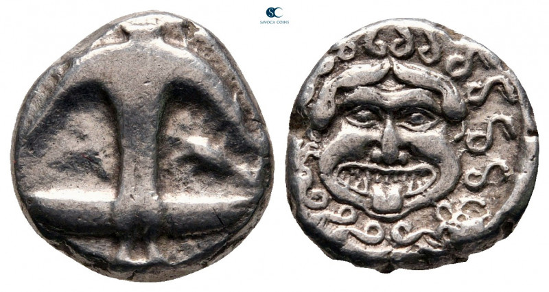 Thrace. Apollonia Pontica circa 480-450 BC. 
Drachm AR

14 mm, 3,32 g

Upri...
