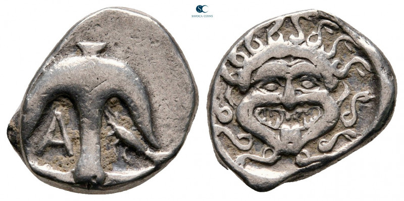 Thrace. Apollonia Pontica circa 480-450 BC. 
Drachm AR

15 mm, 3,10 g

Upri...