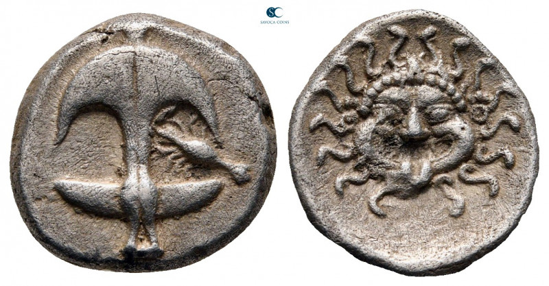 Thrace. Apollonia Pontica circa 480-450 BC. 
Drachm AR

15 mm, 3,30 g

Upri...