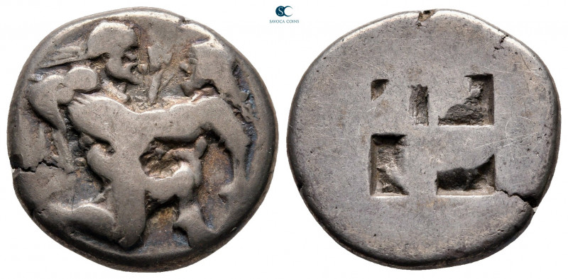 Islands off Thrace. Thasos circa 525-463 BC. 
Stater AR

21 mm, 7,93 g

Nud...