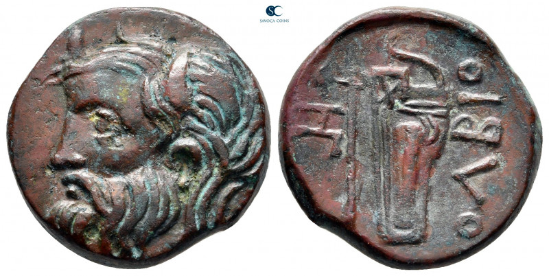 Scythia. Olbia circa 310-280 BC. 
Bronze Æ

22 mm, 7,72 g

Horned head of B...