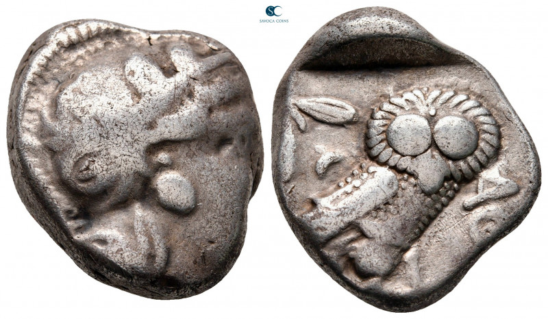Attica. Athens circa 353-294 BC. 
Tetradrachm AR

24 mm, 16,70 g

Head of A...