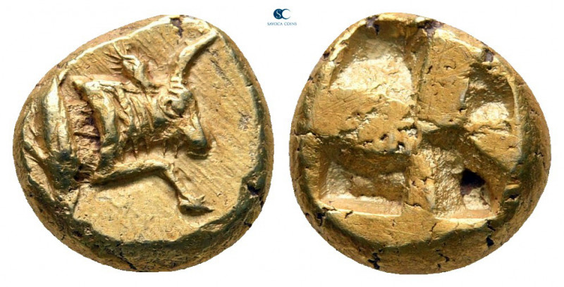 Ionia. Possibly Phokaia circa 550-480 BC. 
Sixth Stater or Hekte EL

10 mm, 2...
