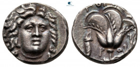 Islands off Caria. Rhodos. ΓΟΡΓΟΣ (Gorgos), magistrate circa 205-190 BC. Drachm AR