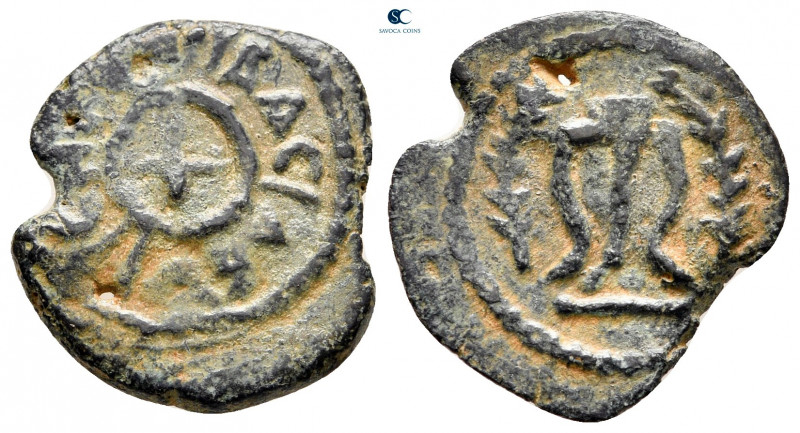 Judaea. Jerusalem. Herodians. Herod I (the Great) 40-4 BCE. 
Two Prutot Æ

19...