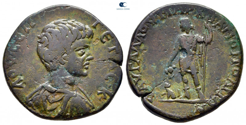 Moesia Inferior. Marcianopolis. Geta, as Caesar AD 198-209. Aurelius Gallus, con...