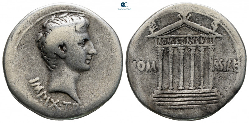 Mysia. Pergamon. Augustus 27 BC-AD 14. 
Cistophor AR

24 mm, 11,29 g

IMP•I...
