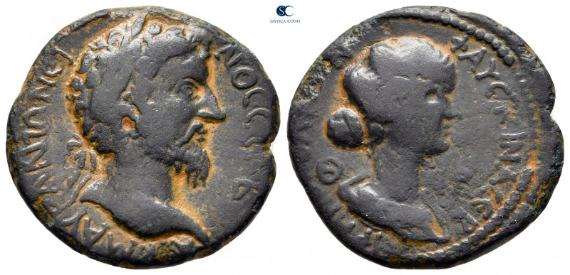 Cilicia. Eirenopolis - Neronias. Marcus Aurelius, with Faustina II AD 161-180. D...