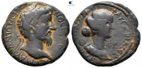 Cilicia. Eirenopolis - Neronias. Marcus Aurelius, with Faustina II AD 161-180. Dated CY 119 (AD 170/1). Bronze Æ