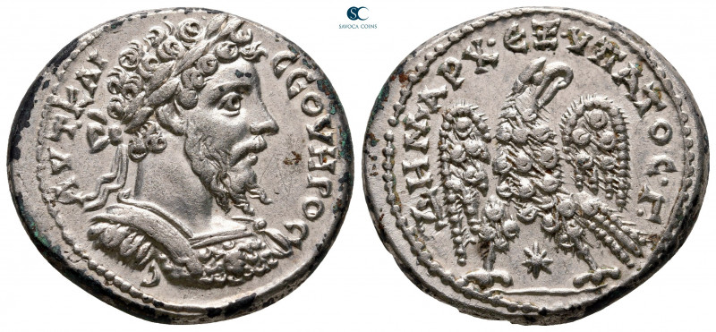 Seleucis and Pieria. Laodicea ad Mare. Septimius Severus AD 193-211. 
Tetradrac...