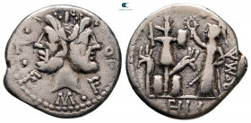 M. Furius L. f. Philus 120 BC. Rome. Denarius AR