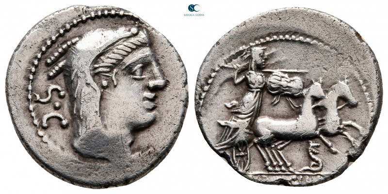 L. Procilius 80 BC. Rome
Denarius AR

19 mm, 3,58 g

Head of Juno Sospita r...