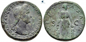 Sabina. Augusta AD 128-137. Rome. Sestertius Æ