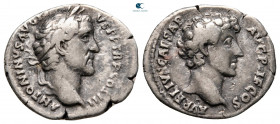 Antoninus Pius with Marcus Aurelius, as Caesar AD 138-161. Struck AD 140. Rome. Denarius AR