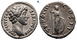 Marcus Aurelius, as Caesar AD 139-161. Struck AD 148-149. Rome. Denarius AR