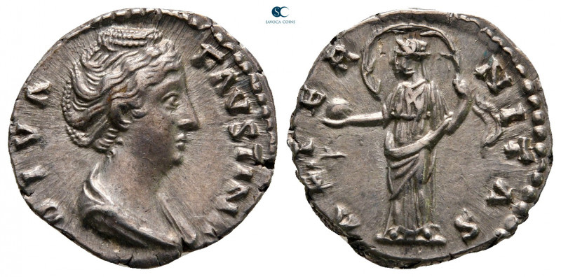 Diva Faustina I AD 140-141. Rome
Denarius AR

16 mm, 3,23 g

DIVA FAVSTINA,...