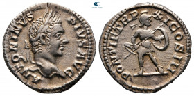 Caracalla AD 198-217. Struck AD 208. Rome. Denarius AR