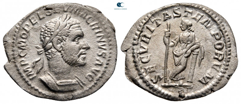 Macrinus AD 217-218. Rome
Denarius AR

21 mm, 1,94 g

IMP C M OPEL SEV MACR...