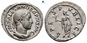 Severus Alexander AD 222-235. Struck AD 232. Rome. Denarius AR