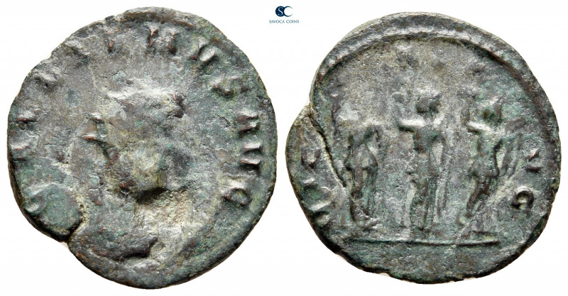 Gallienus AD 253-268. Rome
Antoninianus Æ

21 mm, 2,59 g

GALLIENVS AVG, ra...