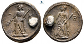 City Commemorative AD 330-354. Struck circa AD 348. Rome. Two Nummi stuck to each other