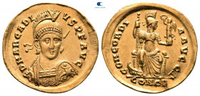 Arcadius AD 383-408. Struck AD 397-402. Constantinople. 4th officina. Solidus AV