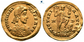 Honorius AD 393-423. Mediolanum. Solidus AV