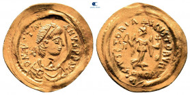 Justinian I AD 527-565. Constantinople. Tremissis AV