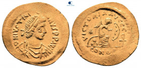 Justinian I AD 527-565. Constantinople. Semissis AV