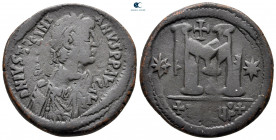 Justinian I AD 527-565. Struck AD 533-537. Theoupolis (Antioch). Follis or 40 Nummi Æ