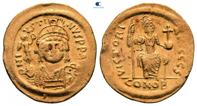 Justin II AD 565-578. Constantinople. 6th officina
Solidus AV

21 mm, 4,44 g...
