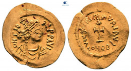 Maurice Tiberius AD 582-602. Constantinople. Tremissis AV