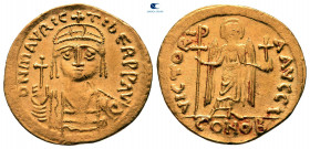 Maurice Tiberius AD 582-602. Constantinople. 10th officina. Solidus AV