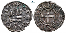 Philip of Savoy AD 1301-1307. Glarenza (modern Kyllini in Elis). Denier Tournois BI. Variety PS1