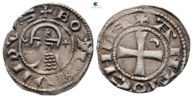 Bohémond IV or Bohémond V AD 1201-1251. Struck circa 1225-1250. Antioch
Denier ...