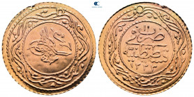 Turkey. Qustantiniya (Constantinople) mint. Mahmud II  AD 1808-1839. (AH 1223-1255). Dated year 11 (AH 1333 / 1818 AD). Rumi Altin AV