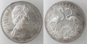 Bahamas. Elisabetta II. 2 Dollari 1970. Ag 925.