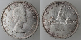 Canada. Elisabetta II. Dollaro 1959. AG 800.