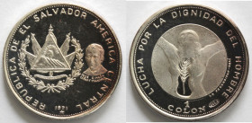 El Salvador. Colon 1971. Ag 999.