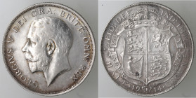 Gran Bretagna. Giorgio V. 1910-1936. Mezza Corona 1914. Ag.