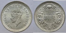 India. Giorgio VI. 1936-1952. Rupia 1942. Ag.