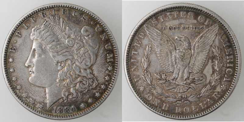 Monete Estere. USA. Dollaro Morgan 1884 Philadelphia. Ag. KM 110. Peso gr. 26,71...