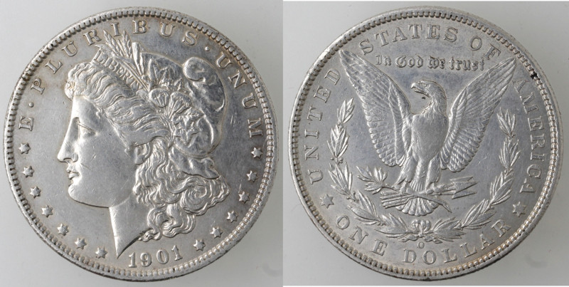 Monete Estere. USA. Dollaro Morgan 1901 O. Ag. KM 110. Peso gr. 26,83. BB+. (D.2...