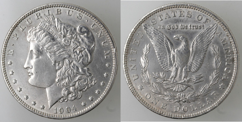 Monete Estere. USA. Dollaro Morgan 1904 O. Ag. KM 110. Peso gr. 26,84. BB+. Colp...